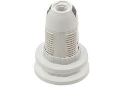 Portalampada E14 bianco in plastica con 2 anelli Vito