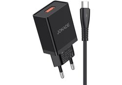 Caricabatterie USB type C ricarica rapida 5V/5A nero JB022