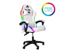 Sedia da gaming bianca con illuminazione LED RGB