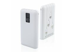 Powerbank 8800mAh bianco USB/microUSB/type C/Lightning