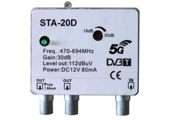 Amplificatore da palo 1 ingresso UHF - 2 uscite STA-20D