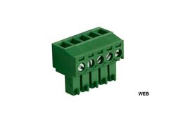 Connettore femmina, 5 Poli, 3.81mm Passo, 8A, 1.31mm², Dritto