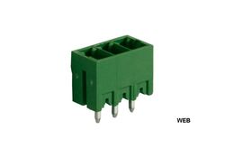 Connettore maschio, 3 Poli, 3.81mm Passo, 8A, 1.31mm², Dritto