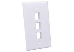 Placca per frutti keystone 3 posti bianca Intellinet