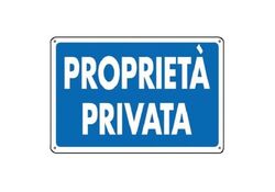 Cartello segnaletico "Proprietà privata" 30x20cm