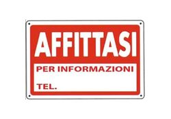 Cartello segnaletico "Affittasi" 30x20cm
