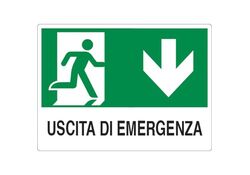 Cartello segnaletico uscita di emergenza 30x20cm