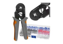 Pinza crimpatrice per terminali a crimpare 0,25-10 mm2 - kit 500 pz