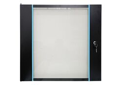 Porta in vetro temperato da 5 mm con serratura per armadio rack da 12U