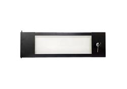 Porta in vetro temperato da 3 mm con serratura per armadio rack da 4U