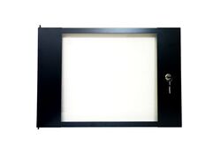 Porta in vetro temperato con serratura per armadio rack da 9U