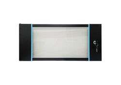 Porta in vetro temperato da 3 mm con serratura per armadio rack da 6U