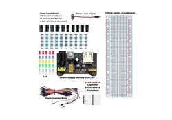 Set PSU per breadboard 2,1mm e cavi jumper