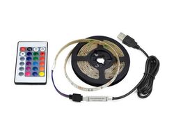 Striscia LED RGB 2m IP65 cavo di alimentazione USB con telecomando