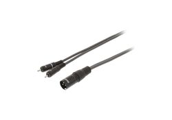 Cavo audio stereo XLR 3 pin maschio - 2x RCA maschio 10m Sweex