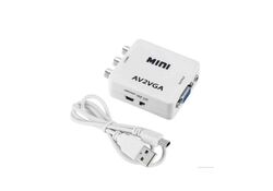 Mini convertitore da AV RCA Audio ad VGA/jack audio