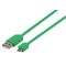 Cavo USB 2.0 USB A Maschio - Micro B Maschio Piatto 1m Verde