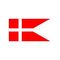 Bandiera di Stato della Marina da guerra Regno di Danimarca 200x382cm