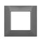 Placca in tecnopolimero 2 posti color grigio scuro compatibile Vimar Plana