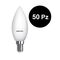 50 Pezzi - Lampada LED C37 5W attacco E14 candela - luce calda - SERIE LUNA